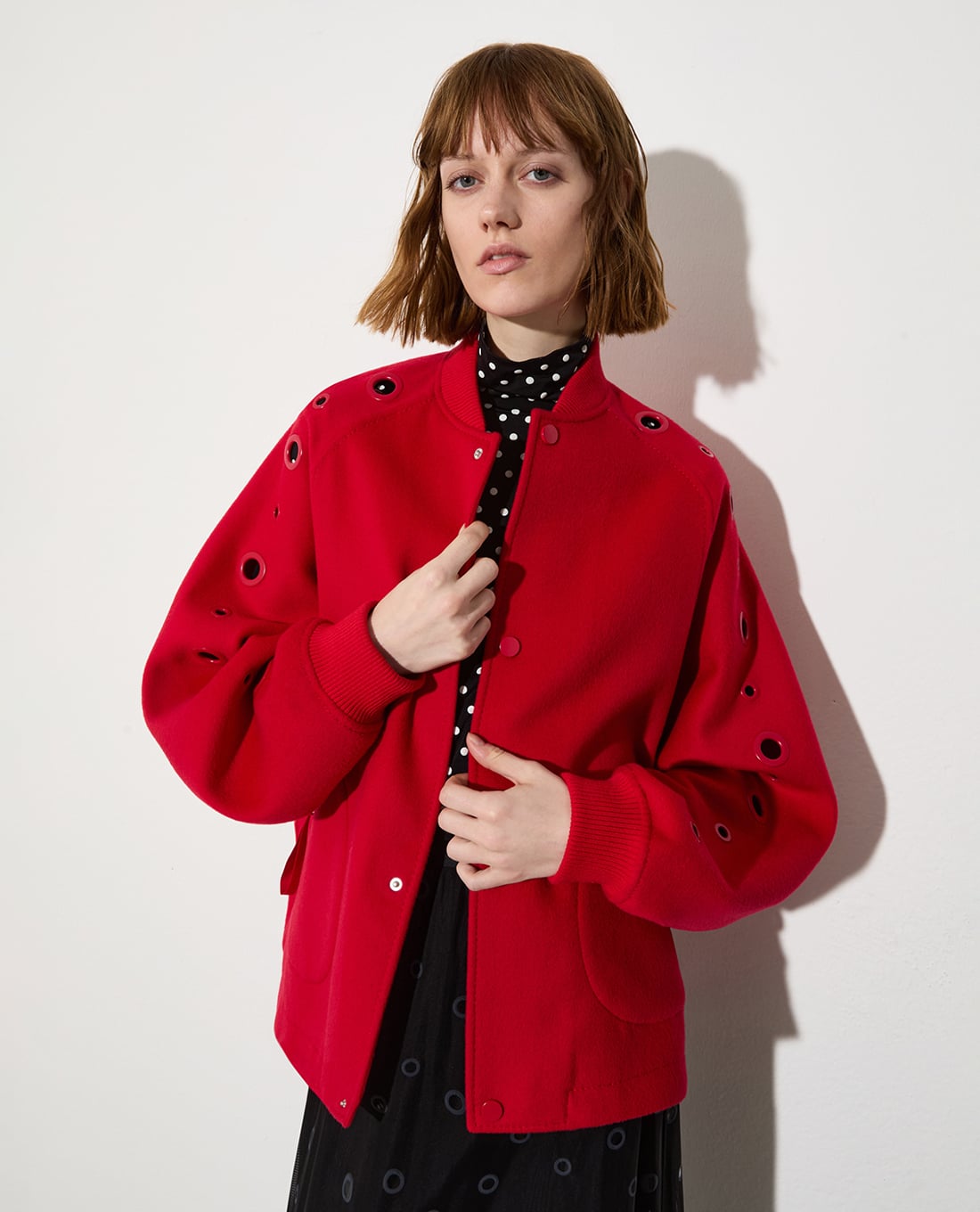 MAX&Co. - Áo khoác bomber nữ cổ tròn tay dài Mcoedotto