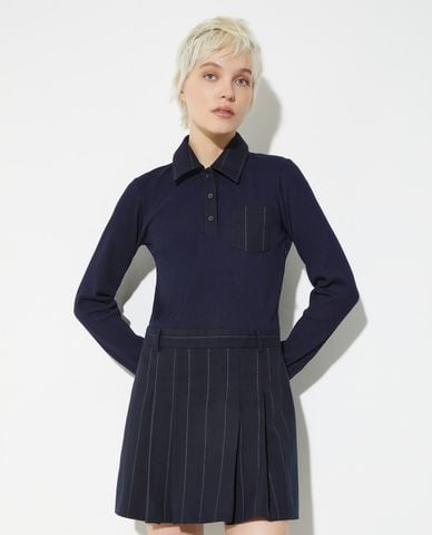  MAX&Co. - Đầm dệt kim midi tay dài kẻ sọc Baden 