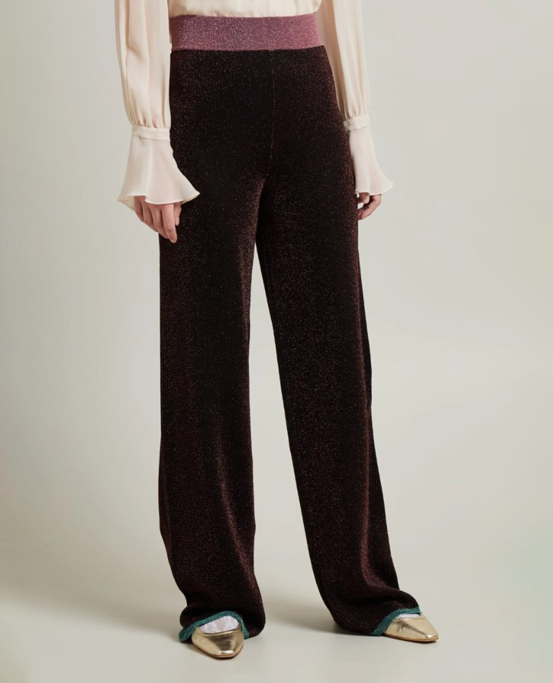 MAX&Co. - Quần nữ ống rộng lưng cao Cinzia