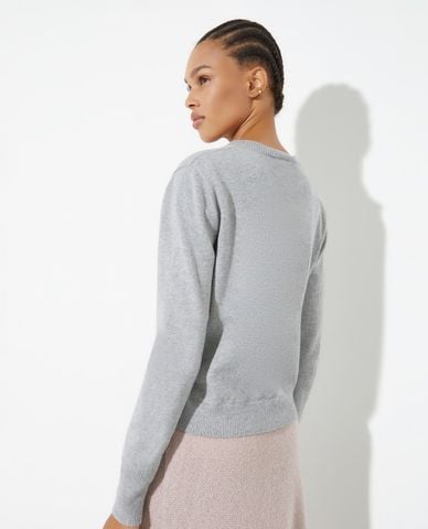  MAX&Co. - Áo khoác cardigan nữ cổ tròn đính hoa Crizia 