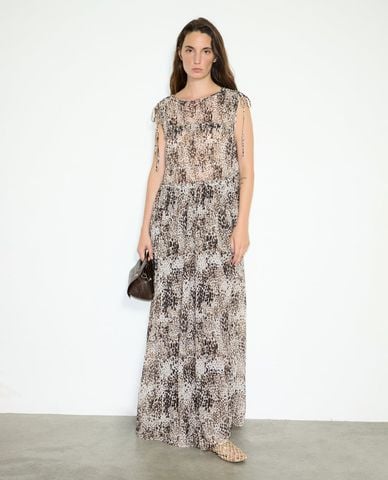  MAX&Co. - Đầm sát nách maxi cổ tròn in họa tiết Mcopausa 