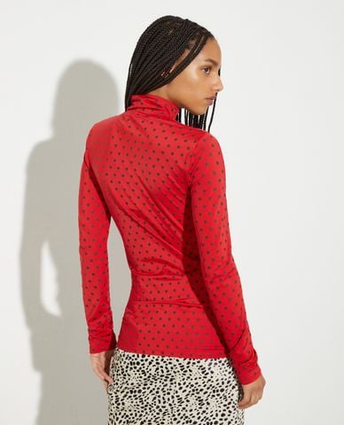  MAX&Co. - Áo kiểu nữ cổ lọ tay dài kèm găng tay Mcofuggito 