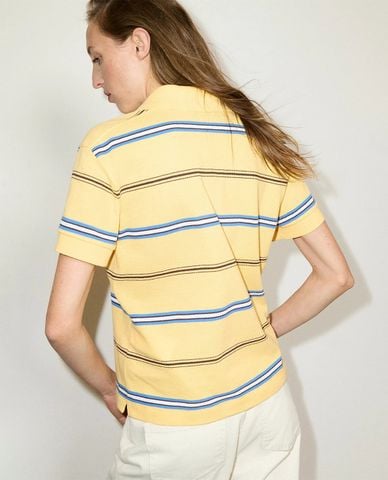  MAX&Co. - Áo polo nữ cổ bẻ tay ngắn kẻ sọc Mcoagami 