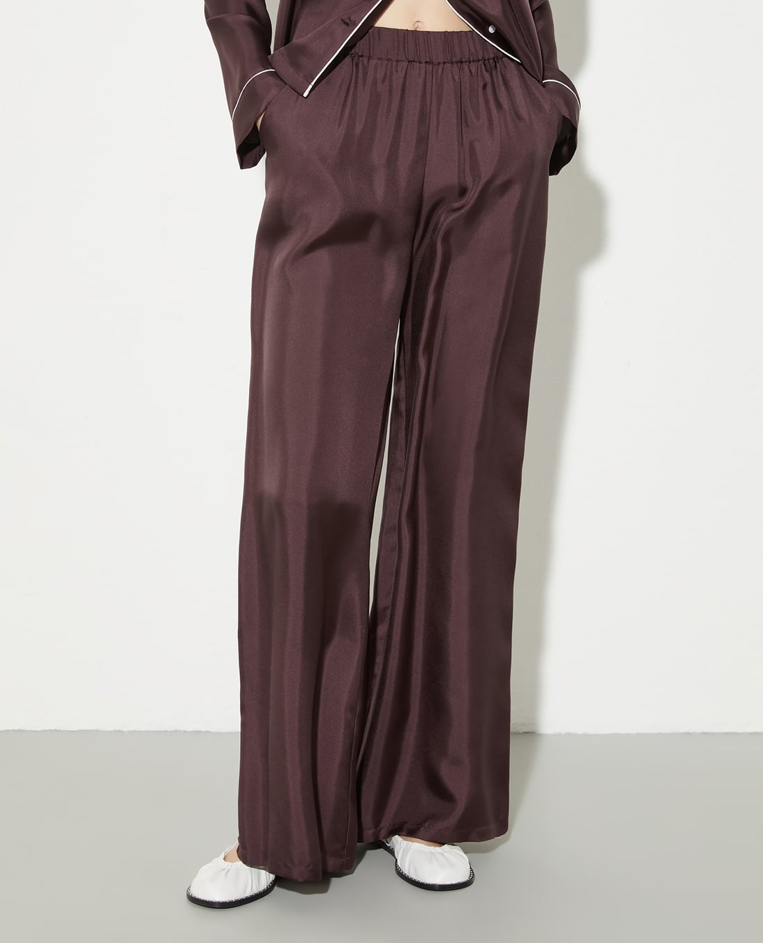 MAX&Co. - Quần nữ ống rộng lưng thun Mcldelfino