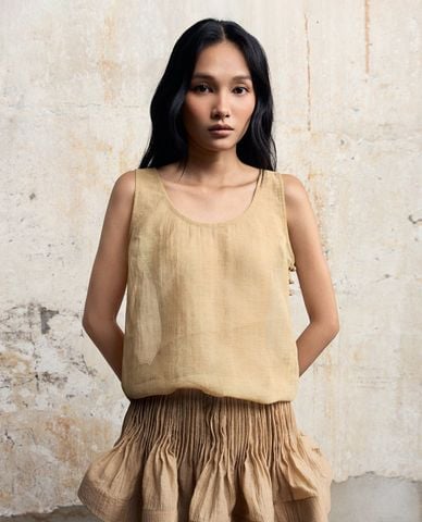  THOME - Áo ba lỗ nữ phối khuy mắt phượng 