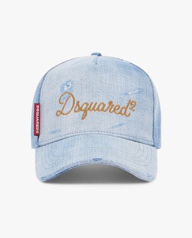  DSQUARED2 - Nón bóng chày nam denim thêu họa tiết 