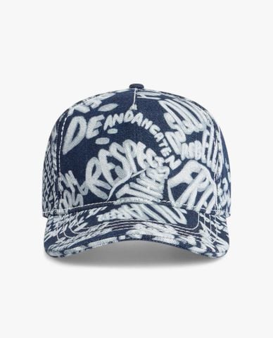  DSQUARED2 - Nón bóng chày nam họa tiết chữ graffiti 