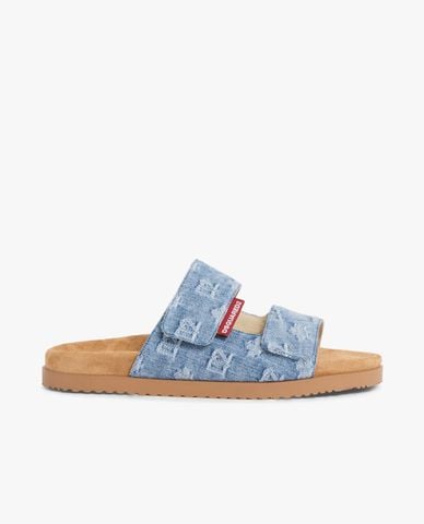  DSQUARED2 - Dép nam quai ngang D2 Monogram 