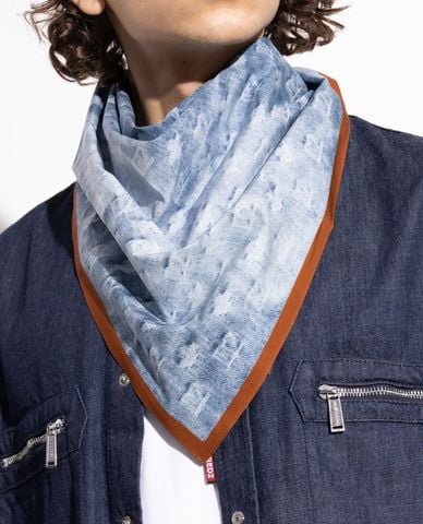  DSQUARED2 - Khăn choàng nam hình vuông Monogram 