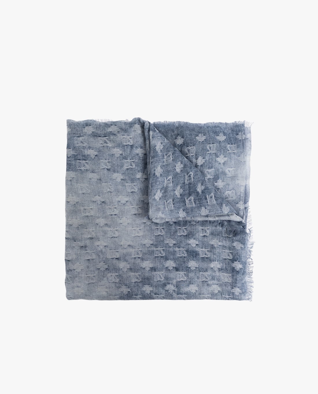 DSQUARED2 - Khăn choàng nữ họa tiết monogram viền tua rua