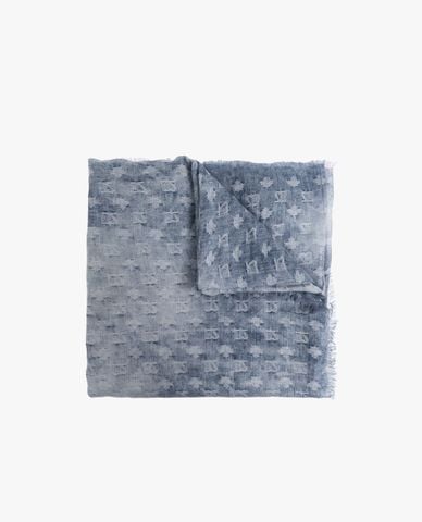  DSQUARED2 - Khăn choàng nữ họa tiết monogram viền tua rua 