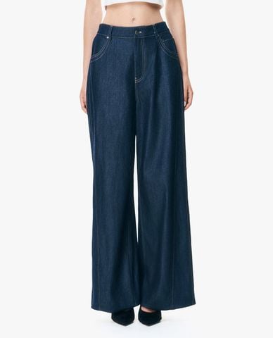  GIGI - Quần jeans nữ ống rộng cạp cao 