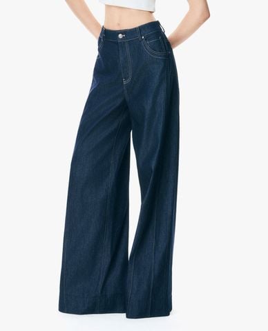  GIGI - Quần jeans nữ ống rộng cạp cao 