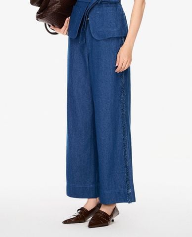  GIGI - Quần jeans nữ ống rộng đính sequin 