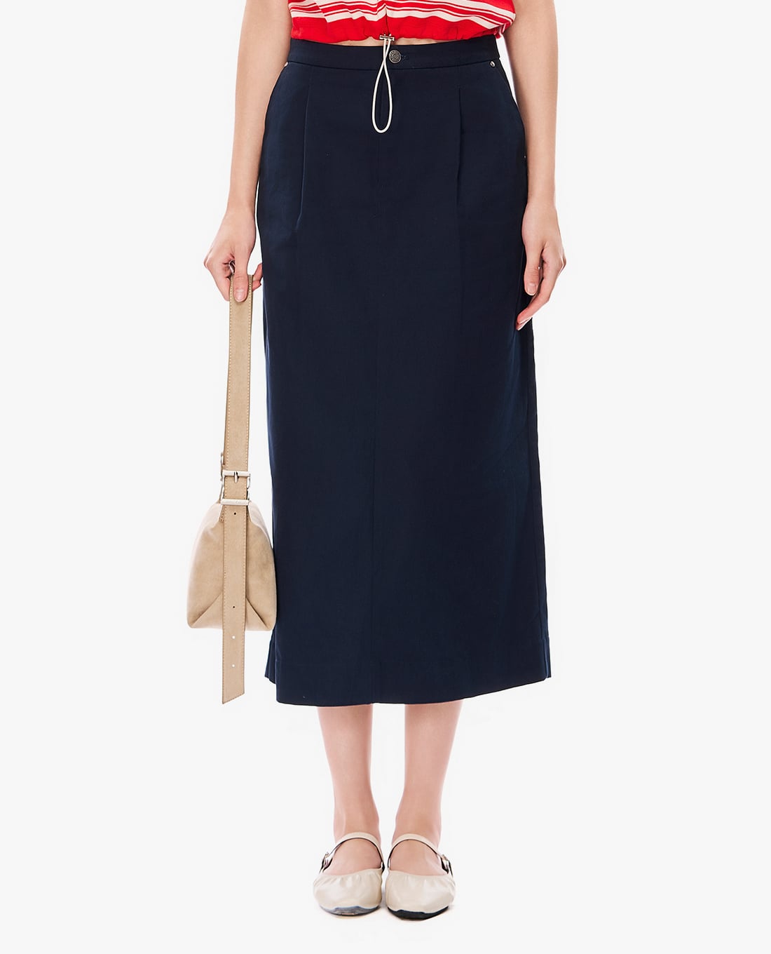 GIGI - Chân váy phom suông midi xẻ tà