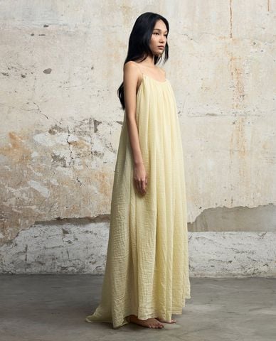  THOME - Đầm hai dây maxi dáng suông Hoàng Sam 