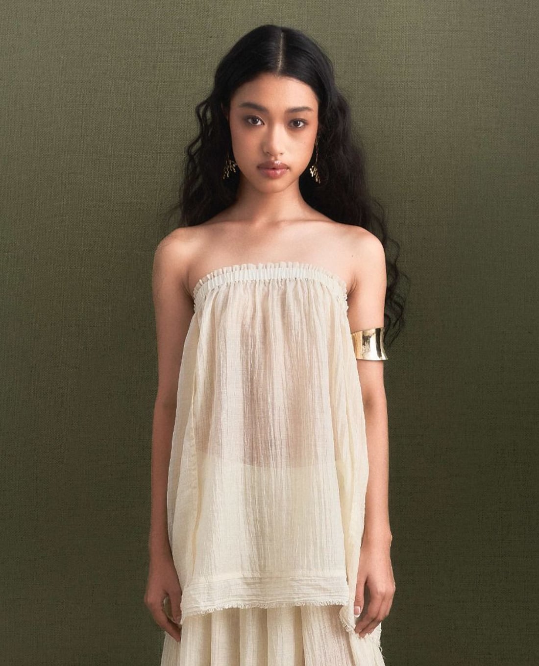 THOME - Áo kiểu nữ dáng quây cúp ngực Nhị Trúc