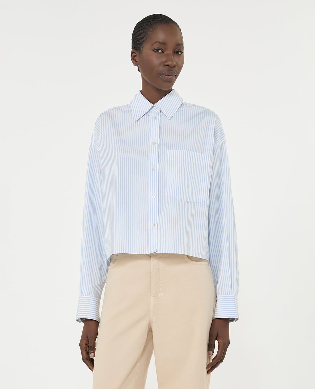 WEEKEND MAX MARA - Áo sơ mi nữ cổ bẻ tay dài Wkdeden