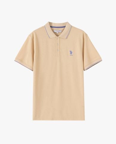  USPA - Áo polo nam cổ bẻ tay ngắn phối viền 