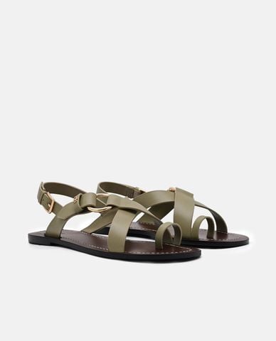  PEDRO - Giày sandals nữ đế bệt mũi tròn Roe 