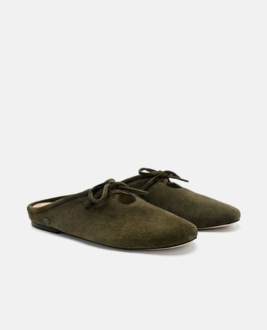  PEDRO - Giày mules nữ đế thấp mũi tròn Elise 