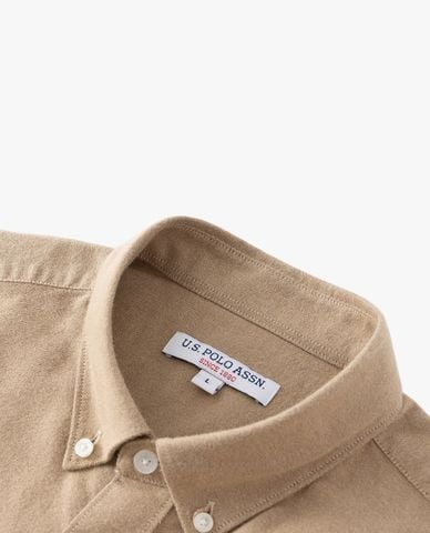  USPA - Áo sơ mi nam cổ bẻ tay dài thêu logo 
