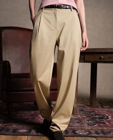  USPA - Quần nữ ống rộng thêu logo 