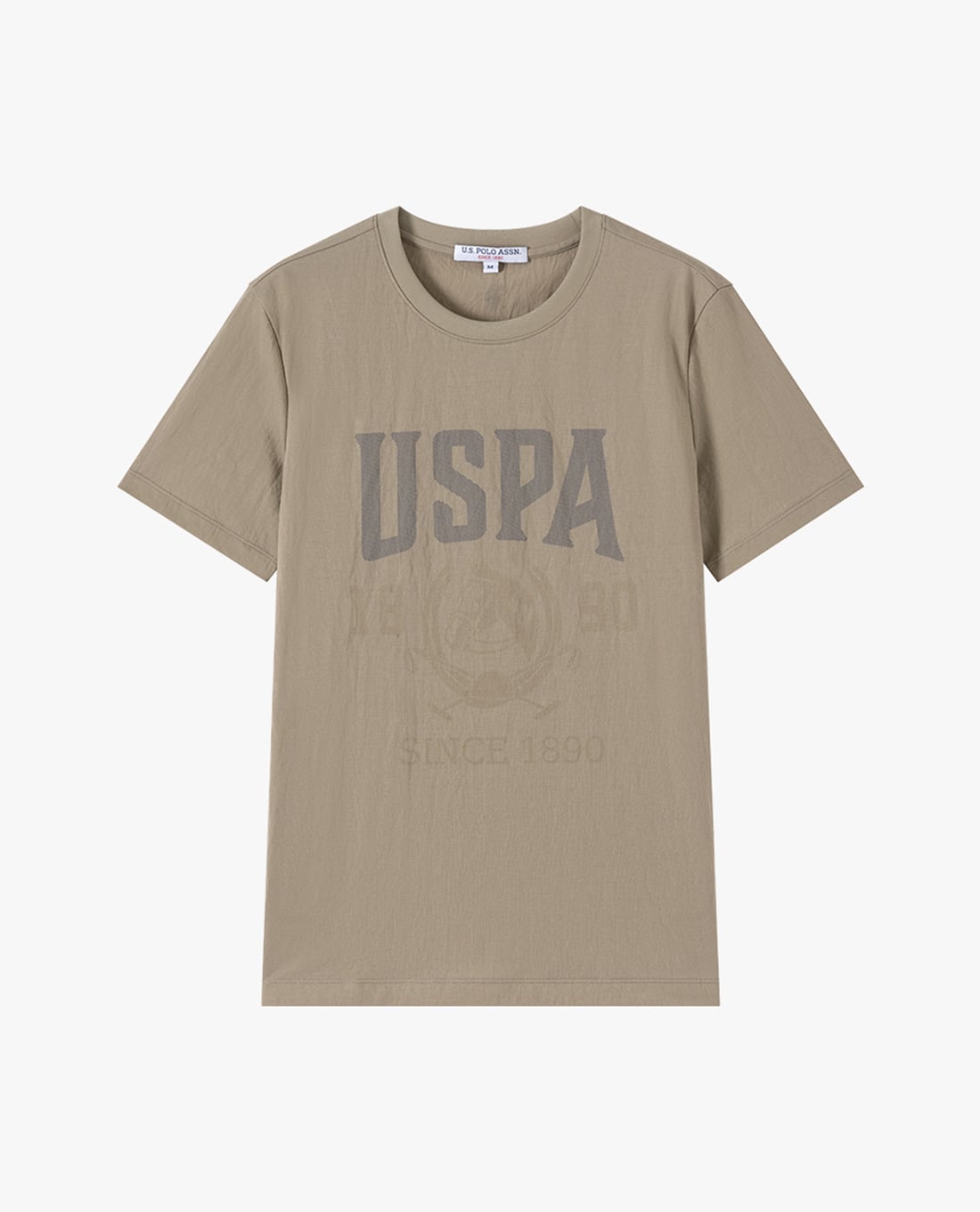 USPA - Áo thun nam cổ tròn tay ngắn in logo