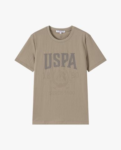  USPA - Áo thun nam cổ tròn tay ngắn in logo 