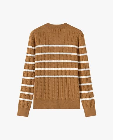  USPA - Áo khoác cardigan nữ tay dài kẻ sọc 
