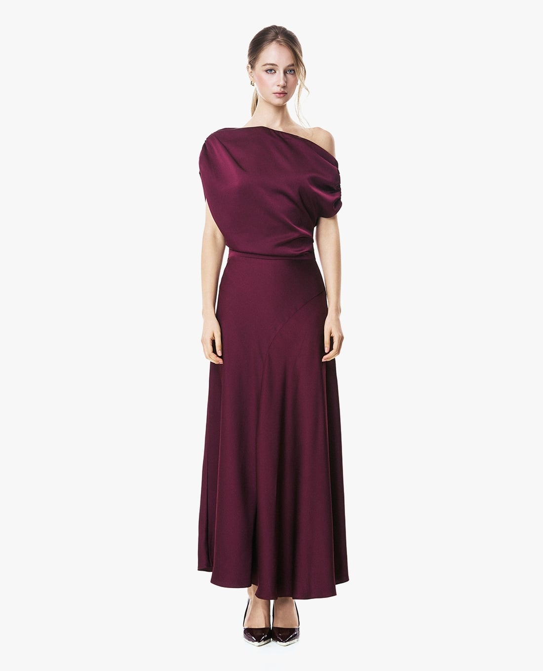 GIGI - Đầm dự tiệc maxi lệch vai dáng xòe