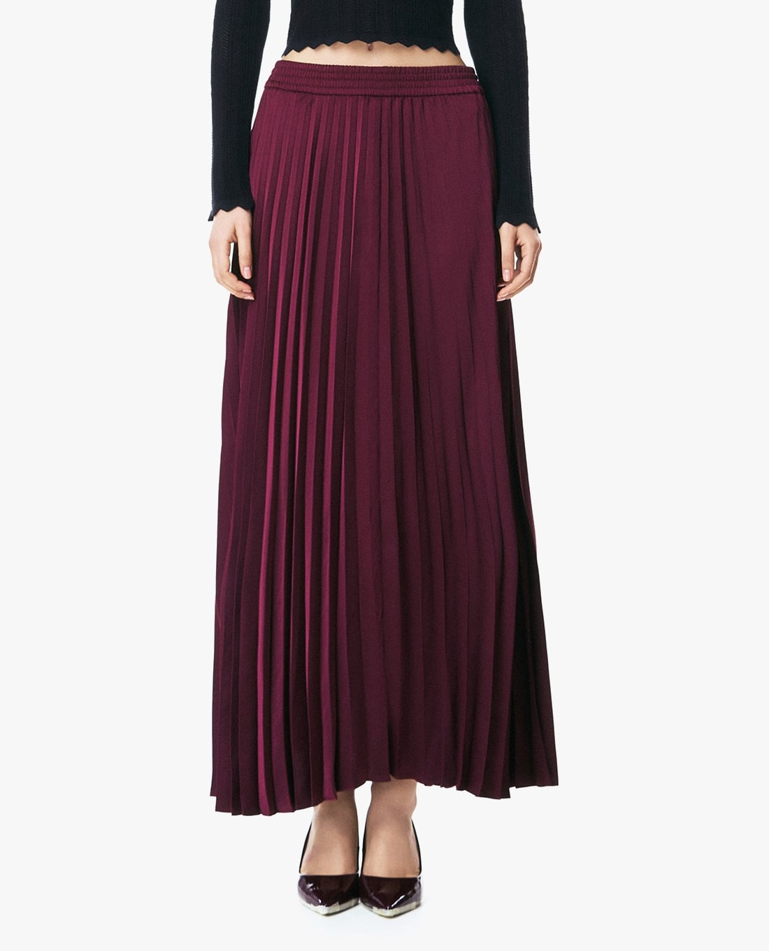 GIGI - Chân váy xếp li maxi dáng xòe