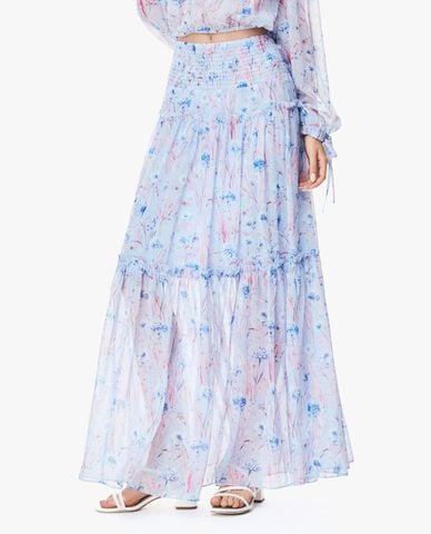  GIGI - Chân váy xếp tầng maxi họa tiết hoa nhí 
