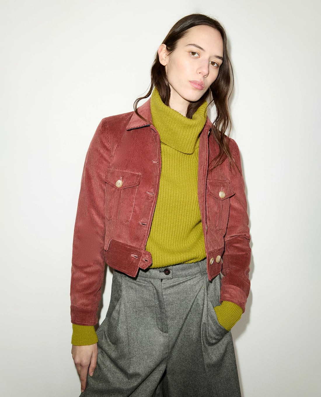MAX&Co. - Áo khoác croptop nữ phối túi Mcocicala