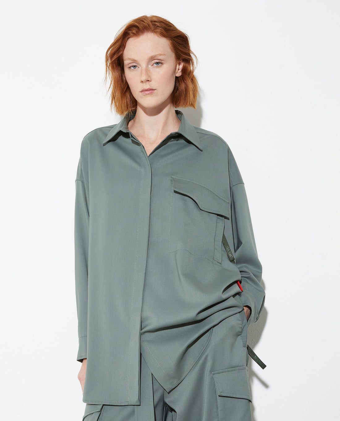 MAX&Co. - Áo khoác sơ mi nữ phom rộng phối túi Calende