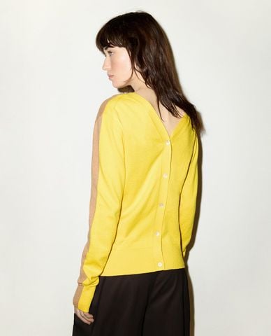  MAX&Co. - Áo khoác cardigan nữ cổ V phối màu Mcogiorno 