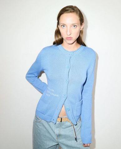  MAX&Co. - Áo khoác cardigan nữ tay dài thêu chữ Mcourlo 
