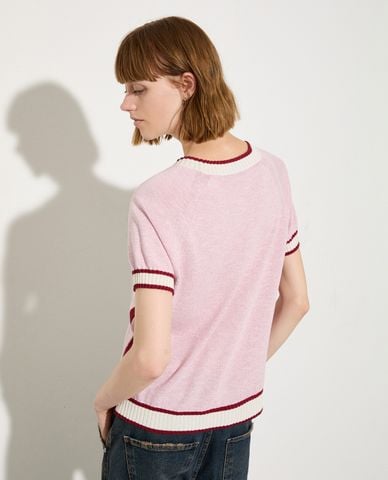  MAX&Co. - Áo dệt kim nữ cổ tròn tay ngắn Mcofoce 