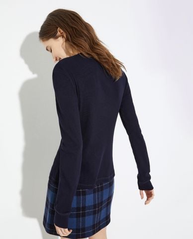  MAX&Co. - Áo dệt kim nữ cổ tròn tay dài Cacao 