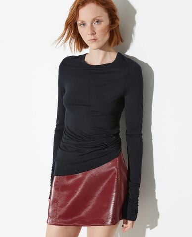  MAX&Co. - Áo thun nữ cổ tròn tay dài xếp nếp Foro 