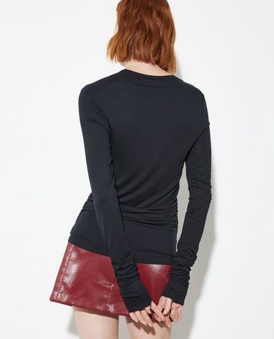  MAX&Co. - Áo thun nữ cổ tròn tay dài xếp nếp Foro 