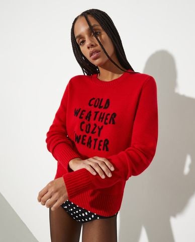  MAX&Co. - Áo dệt kim nữ cổ tròn tay dài Mclfontana 