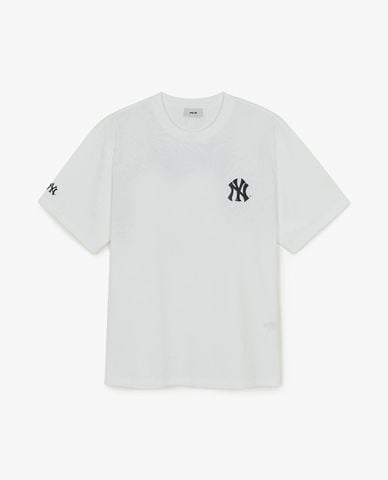  MLB - Áo thun unisex cổ tròn tay ngắn Basic 
