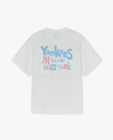  MLB - Áo thun unisex tay ngắn Basic Street Color Letter Logo 