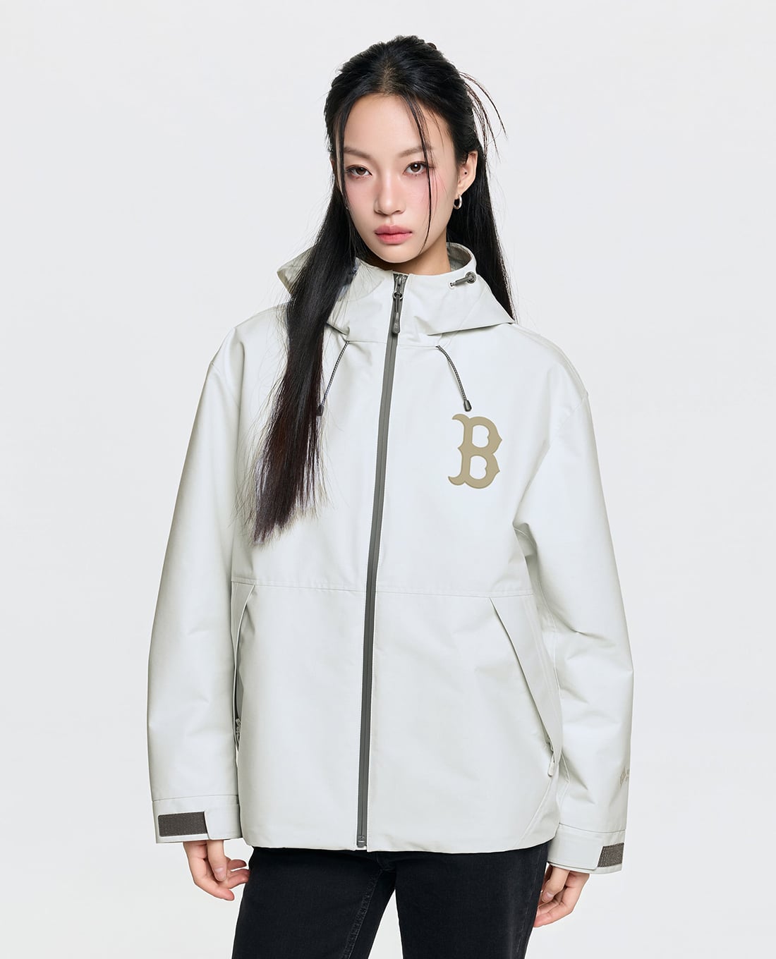 MLB - Áo khoác gió unisex phối mũ Gore Tex