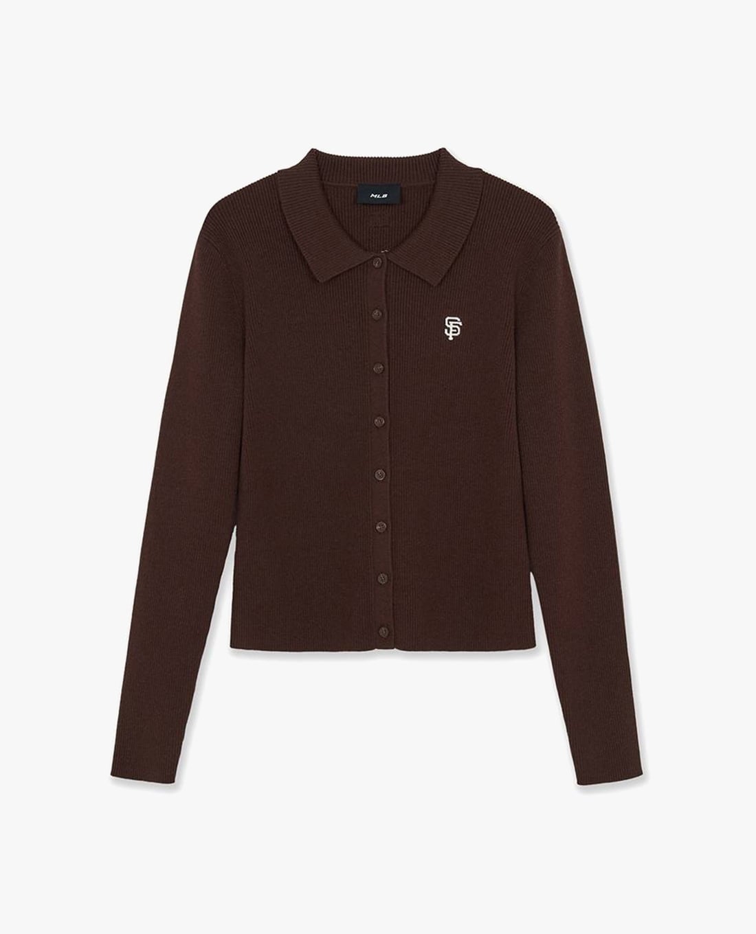 MLB - Áo khoác cardigan nữ cổ bẻ tay dài Basic