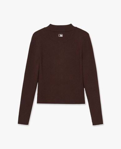  MLB - Áo khoác cardigan nữ cổ bẻ tay dài Basic 