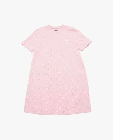  MLB - Đầm mini cổ tròn tay ngắn Classic Monogram 