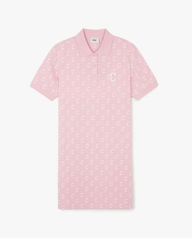  MLB - Đầm polo nữ mini cổ bẻ tay ngắn hoạ tiết monogram 