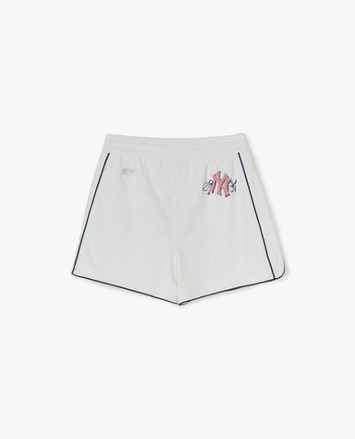  MLB - Quần short nữ ống rộng phối viền 